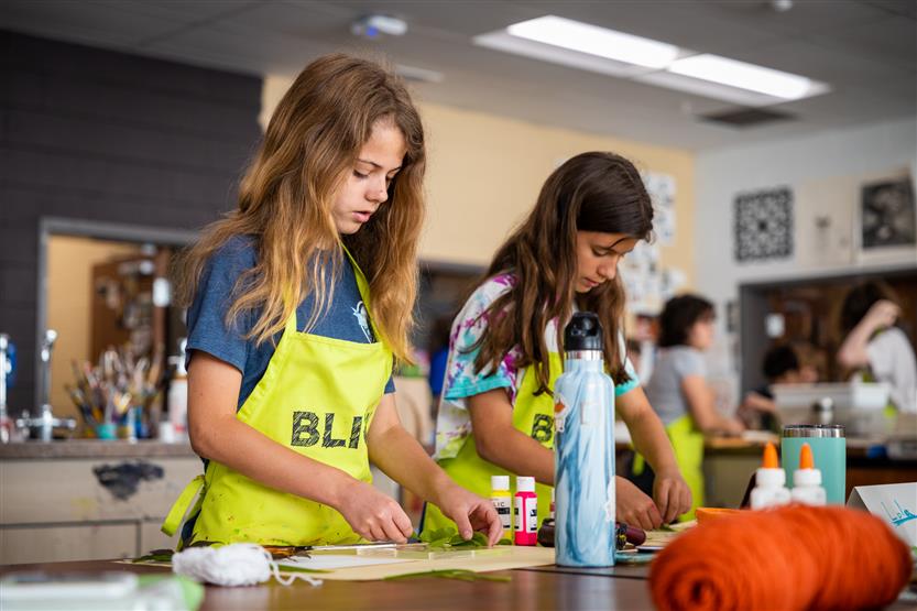 Students at an art camp